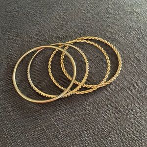 Set of 4 J. Crew Bangle Bracelets